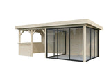 Lenna 16.6 Set 408/708 (5.88x3m) Kolme lükandukse ja väliköögiga paviljon