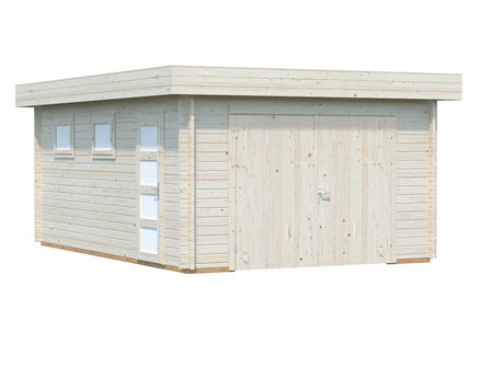 Rasmus 19m2 (3.6x5.5m | 44mm) kahe puidust uksega freesprussgaraaž