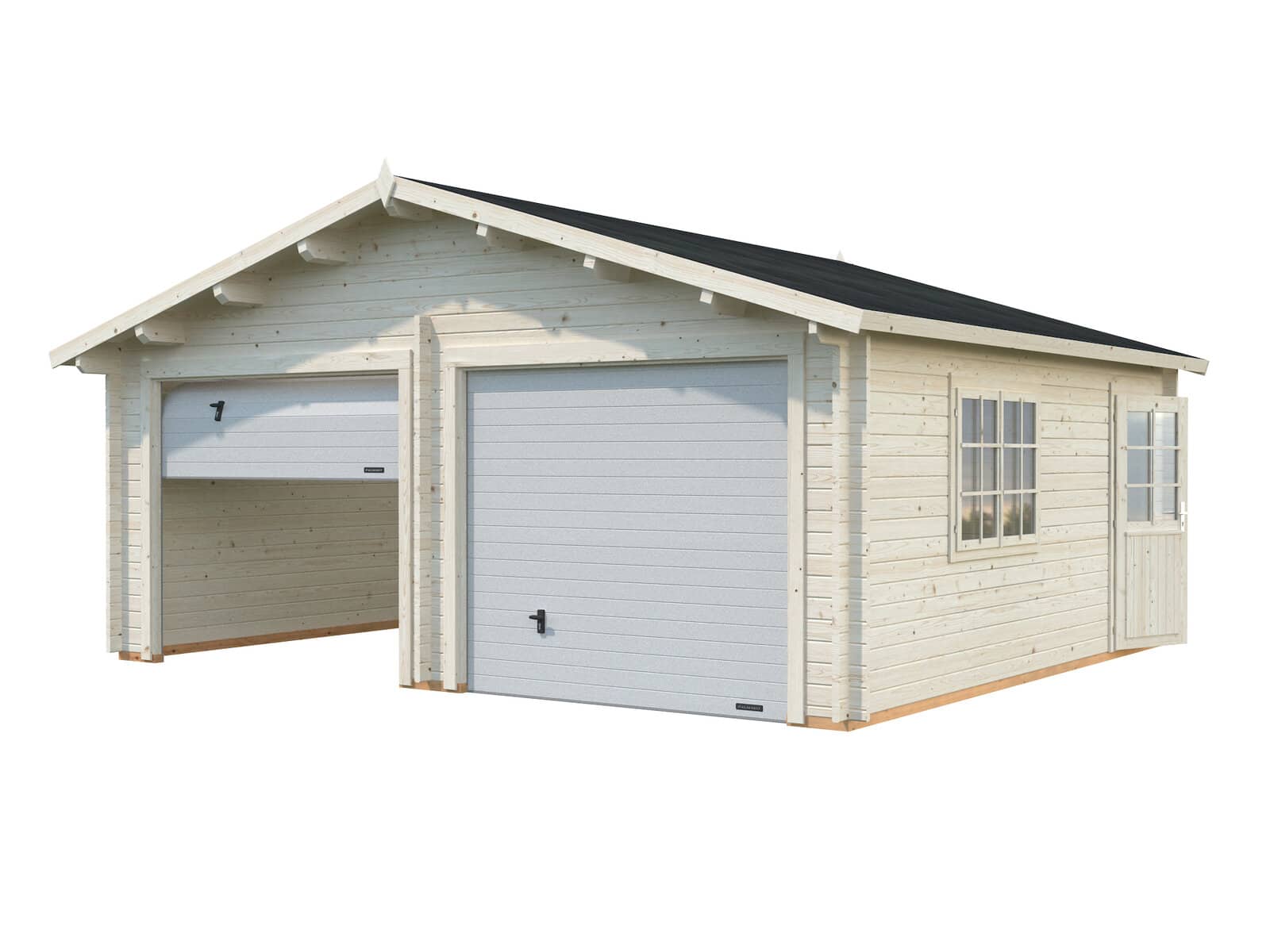 Roger 28.4m2 (5.75x5.1m | 44mm) Sektsioonustega kahekohaline freespruss-garaaž