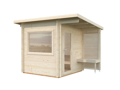 Sanna 4.1m2 (2.1x2.1m | 44mm) Kompaktne saunamajake