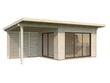 Grace 11.2+8.2m2 Slide Plus (4x3m | 56mm) Liimpuitelementidest aiamaja varikatuse ja topeltklaasiga lükandustega