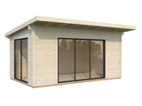 Grace 14.1m2 (5x3m | 56mm) Liimpuitelementidest aiamaja topeltklaasiga lükandustega