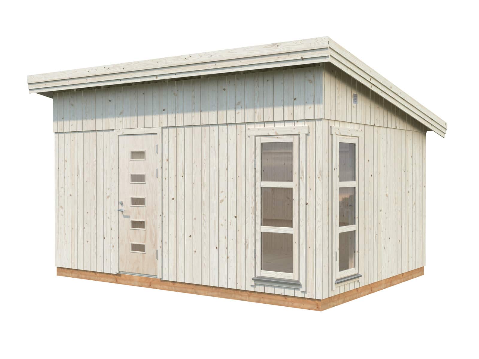 Etta 13.6m2 (4.52x3.3m | 18mm) Valmis seinaelementidest kaldkatusega aiamaja