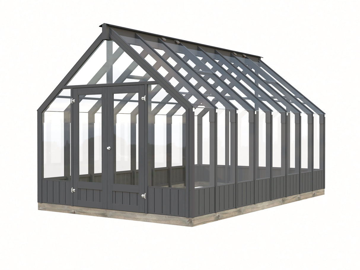 Emilia 13,8 m² (3x4,8 m | 18 mm) Kasvuhoone – tehases värvitud