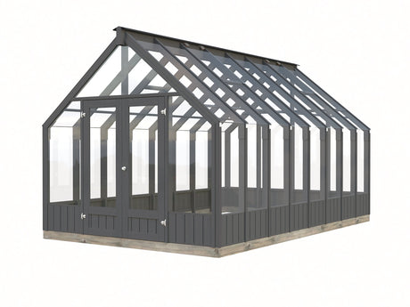 Emilia 13,8 m² (3x4,8 m | 18 mm) Kasvuhoone – tehases värvitud