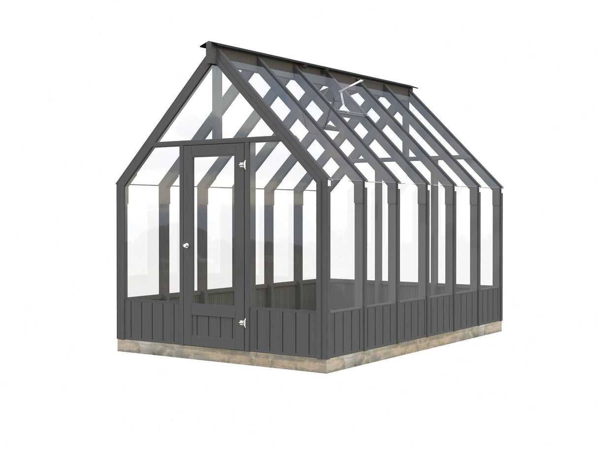 Emilia 8.2m2 (2.4x3.6m | 18mm) Halliks värvitud modernne klaasmaja