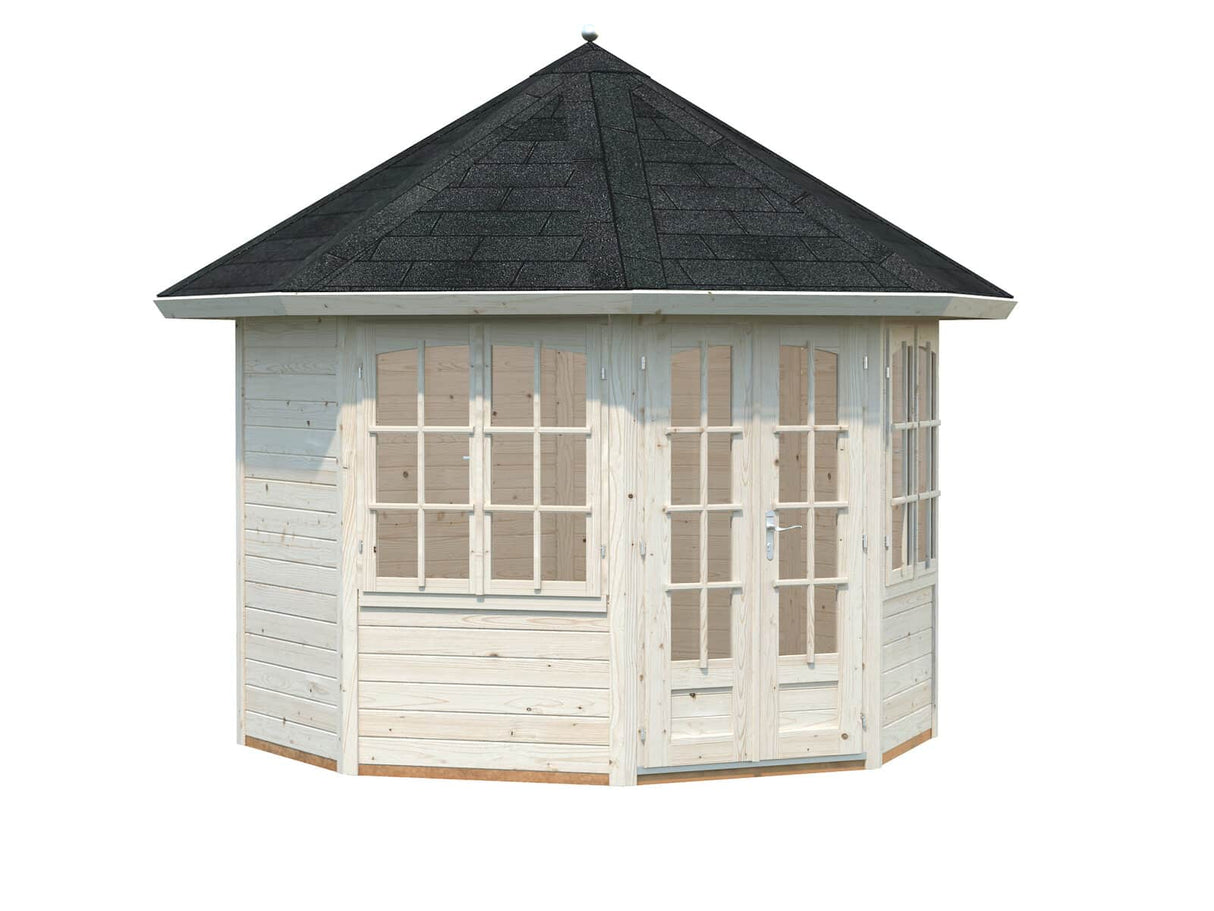 Veronica 2 6.7m2 (2.89x2.89m | 28mm) Valmis seinaelementidest kahe aknaga paviljon