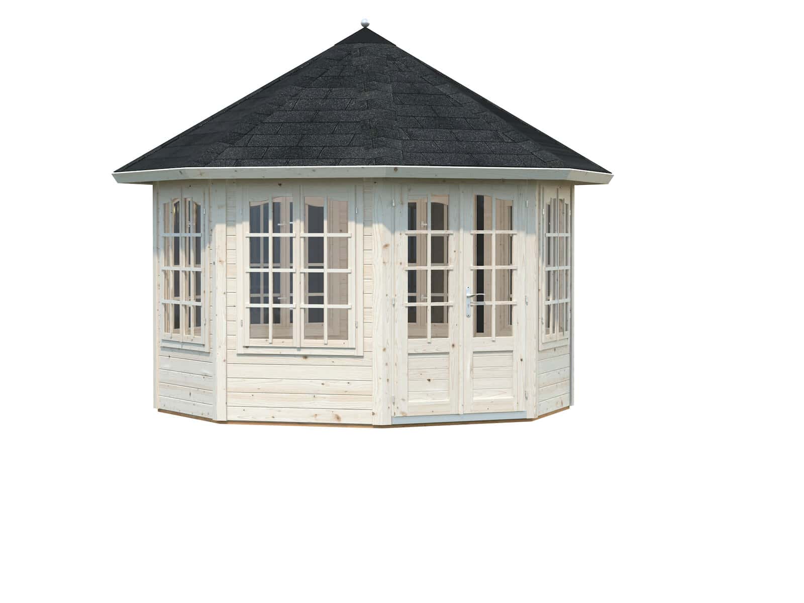 Veronica 7 9.2m2 (3.37x3.37m | 34mm) Valmis seinaelementidest seitsme aknaga paviljon