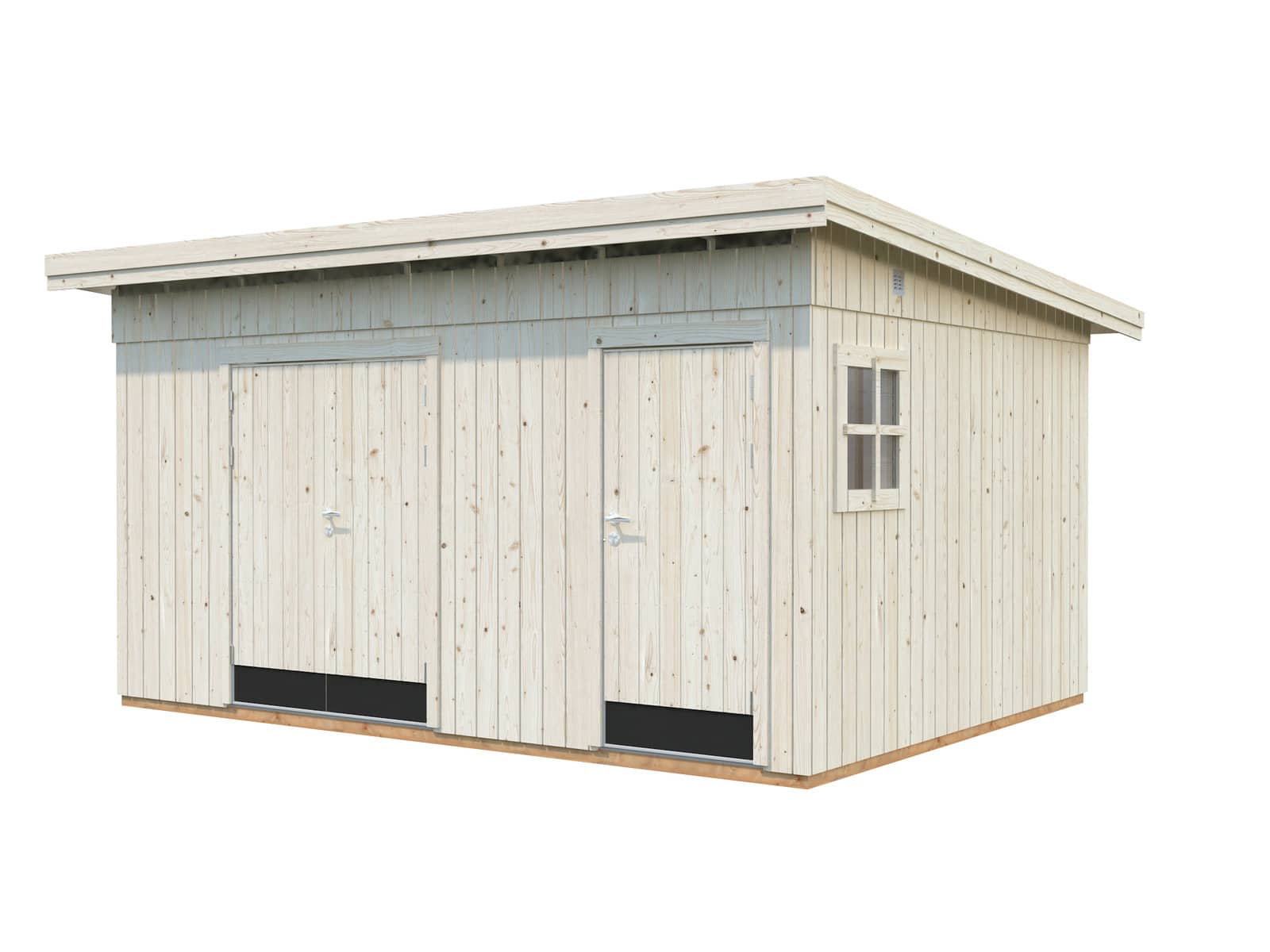 Kalle 13.5m2 (4.52x3.3m | 18mm) Valmis seinaelementidest kaheruumiline kaldkatusega aiakuur