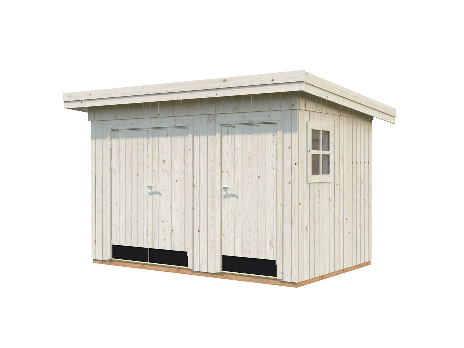 Kalle 6.6m2 (3.44x2.21m | 18mm) Kompaktne valmis seinaelementidest kaheruumiline kaldkatusega aiakuur