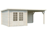 Ella 6.9+8.2m2 (5.3x3m | 28mm) Varikatusega aiakuur