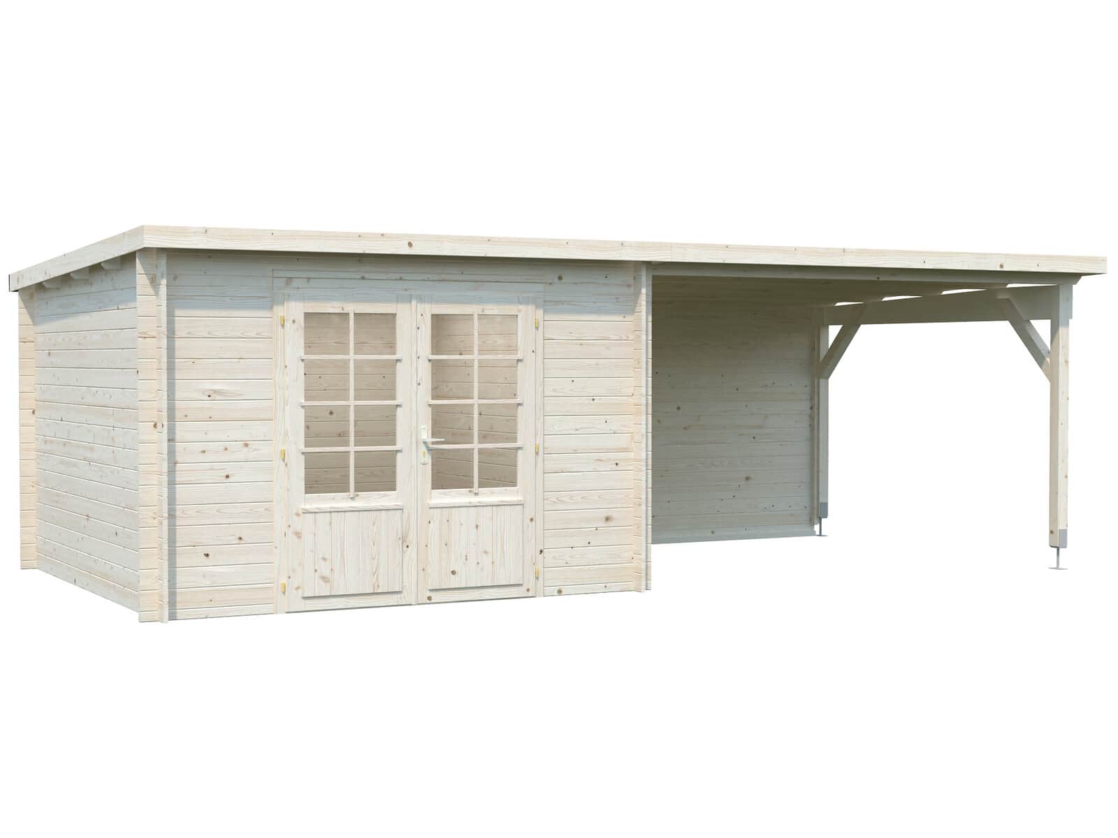 Ella 8.7+10m2 (6.5x3m | 28mm) Varikatusega aiakuur