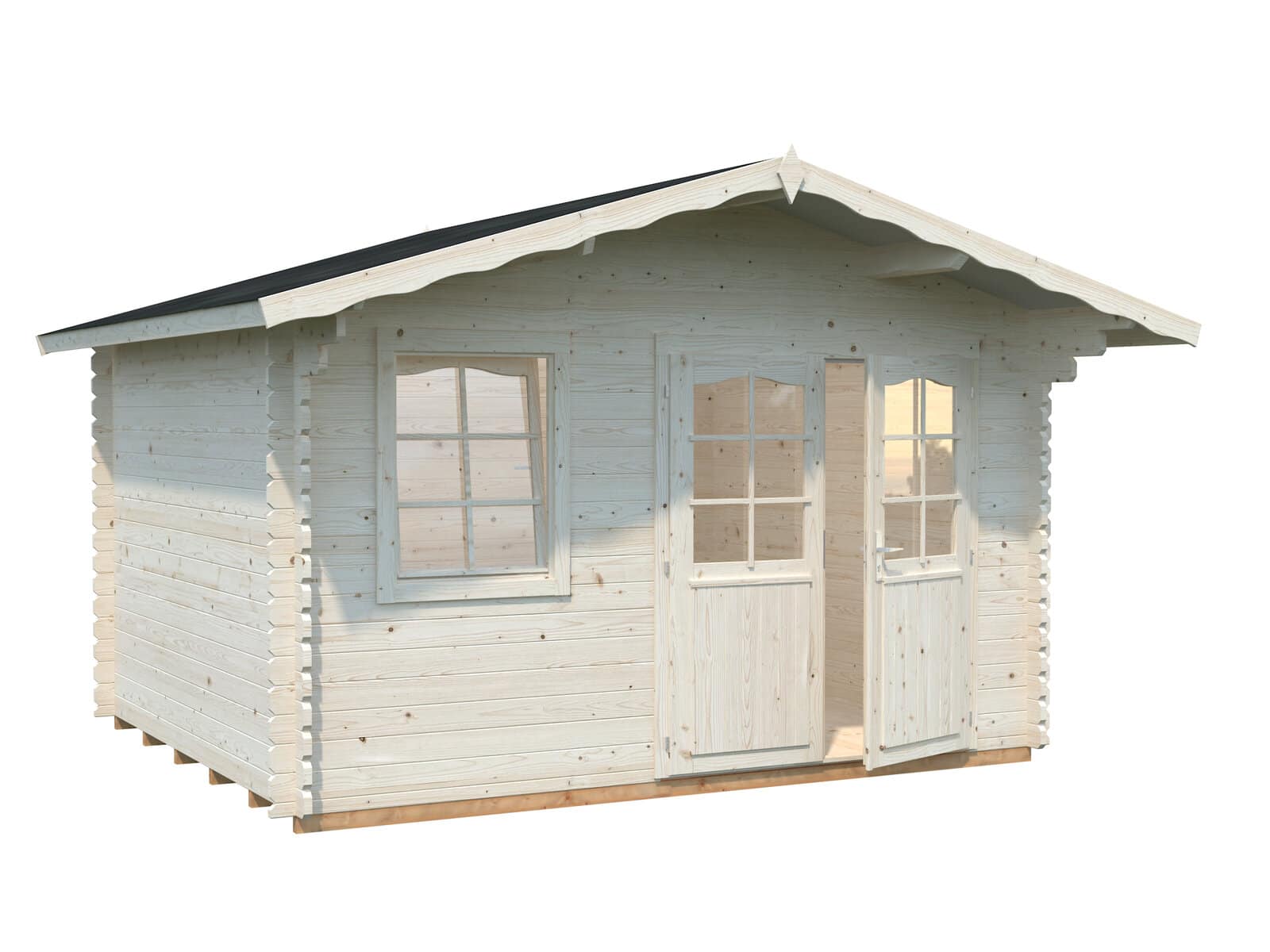 Emma 10.4m2 (3.6x3m | 34mm) Alpi stiilis freespruss-aiamaja