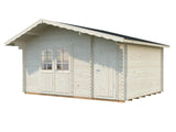 Emma 14.2m2 (4.5x3.3m | 34mm) Alpi stiilis freespruss-aiamaja kuuriosaga