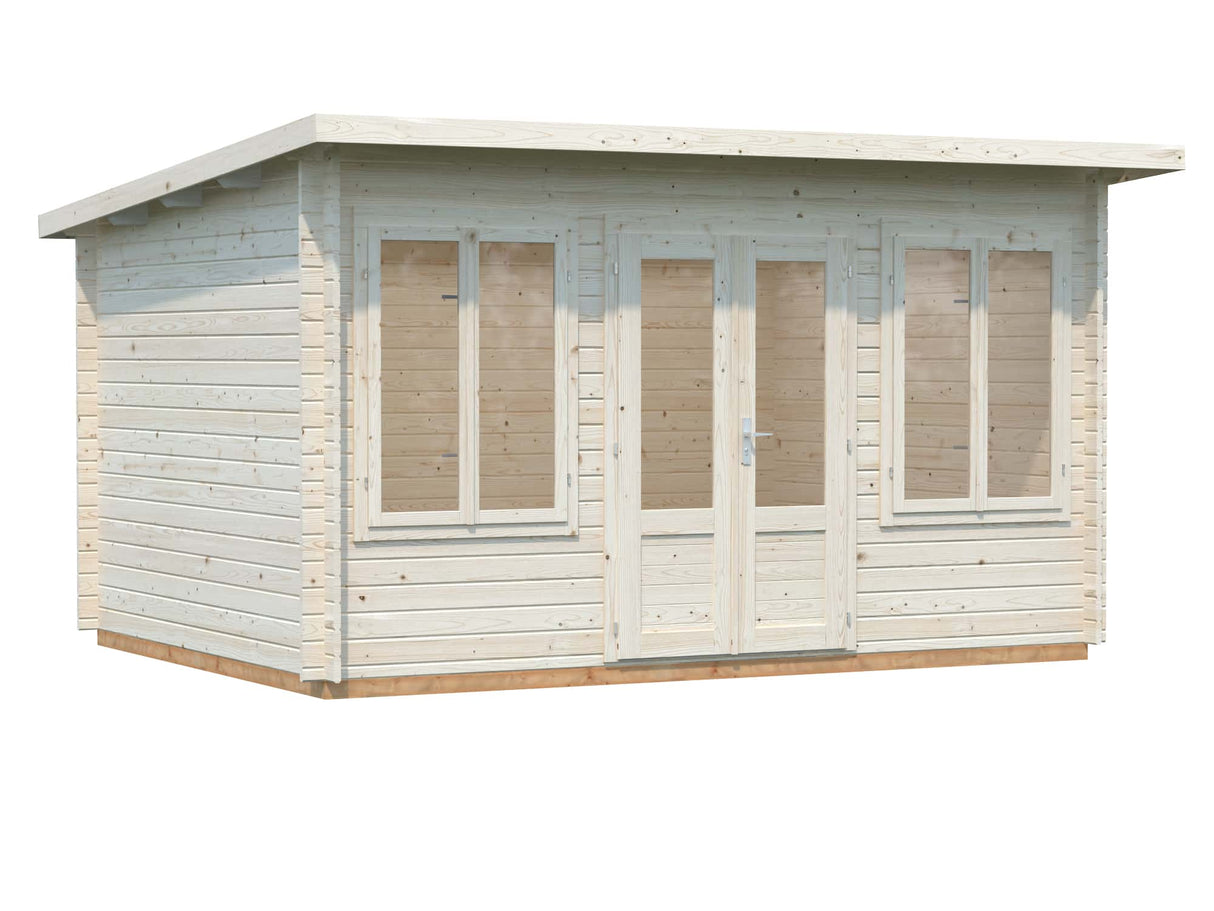 Lisa 11.5m2 (4x3m | 34mm) Lamekatusega freespruss-aiamaja