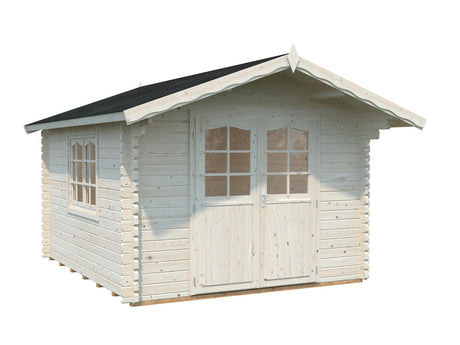 Sally 10.2m2 (3x3.6m | 44mm) Kompaktne traditsiooniline freespruss-aiamaja