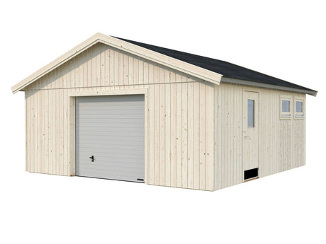Andre 28.5m2 (5.57x5.76m | 18mm) Suur sektsioonuksega garaaž valmis seinaelementidest