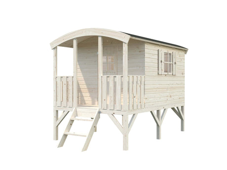Huck 3.3m2 (1.8x2.03m | 16mm) Valmis seinaelementidest jalgadel mängumaja