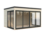 Serena 2 (4,2x3,2 m | 12,6 m² | 44 mm) Modernne klaaspaviljon aeda – alumiiniumuksed ja -aknad (ühekordne või topeltklaas)