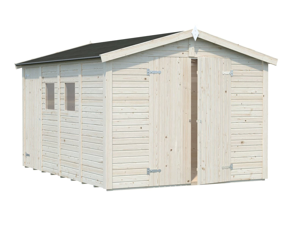 Dan 9.9m2 (2.73x3.7m | 16mm) Valmis seinaelementidest kaheruumiline aiakuur