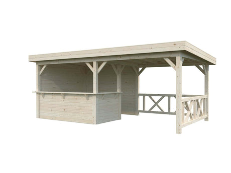 Lenna 16.6m2 Set 310 (5.88x3m) Lamekatusega välibaar varikatusega