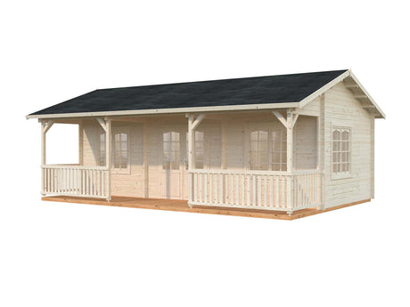 Sandra 25.6+11.1m2 (7.71x3.5m | 44mm) Kolmetoaline freespruss-suvila