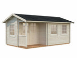 Susanna 12.4m2 (5.1x3m | 44mm) Traditsiooniline freespruss-aiamaja