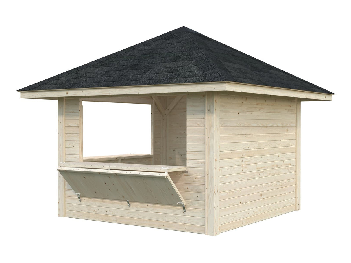 Bianca 8.3m2 Set 105 (3x3m) Kahe lukustatava luugiga kiosk