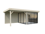 Lenna 16.6m2  Set 406/706 (5.88x3m) Kolme lükandukse ja varikatusega paviljon
