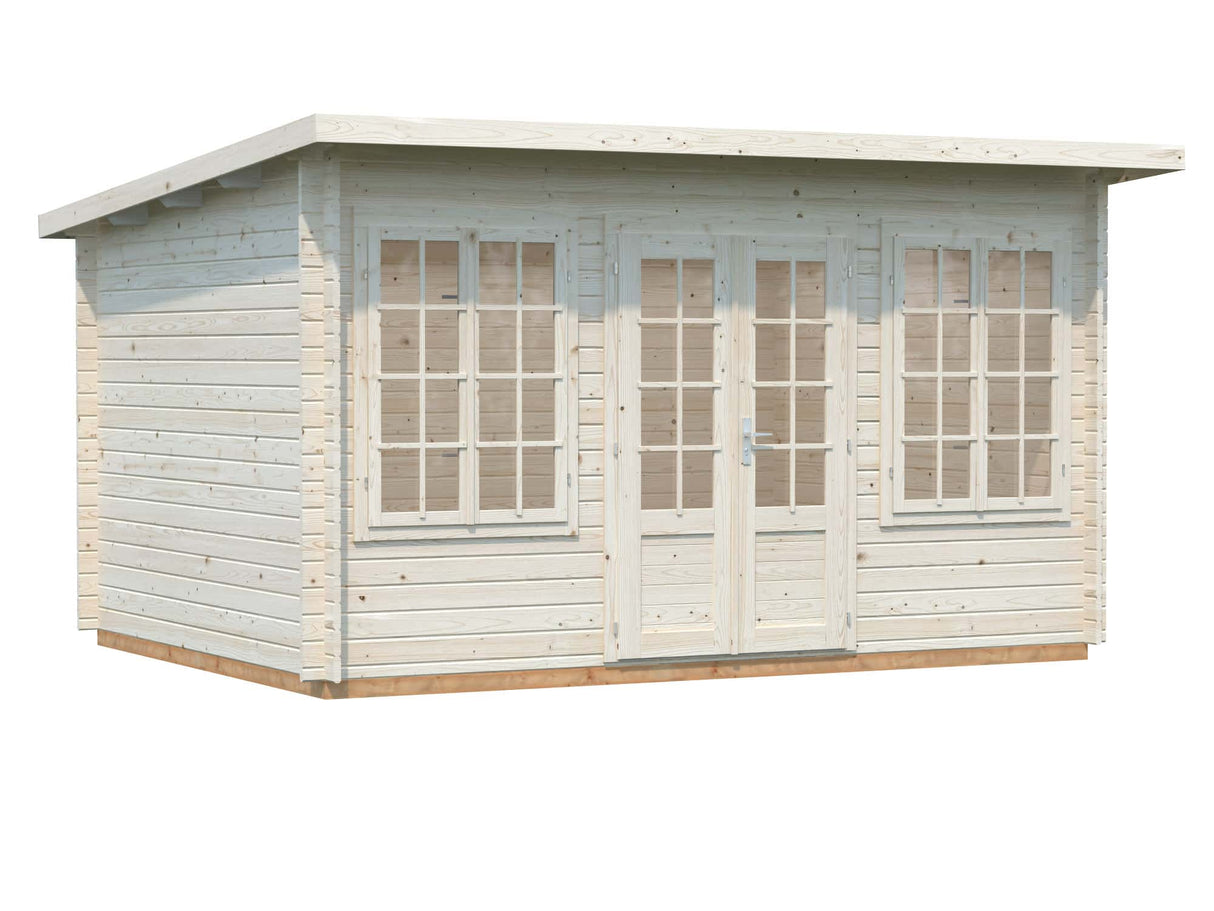 Lisa 11.5m2 (4x3m | 34mm) Lamekatusega freespruss-aiamaja