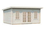 Lisa 14.2m2 (4.5x3.3m | 44mm) Lamekatusega freespruss-aiamaja (uuendatud aastal 2024)