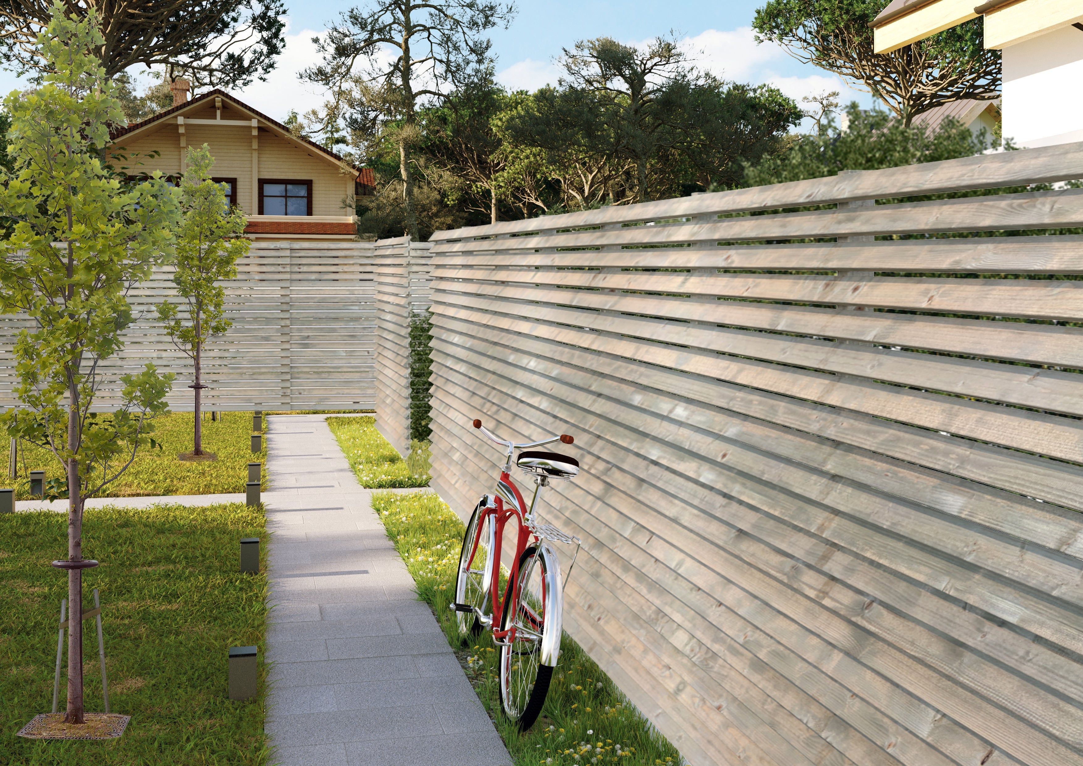 Aiaelement 'Laureen' (1800x1800) terrassi privaatsussein