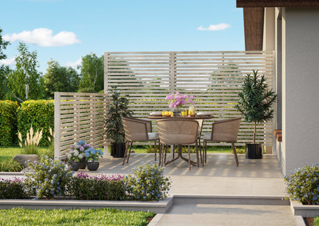 Aiaelement 'Line 12x10' (1180x1735) terrassi privaatsussein