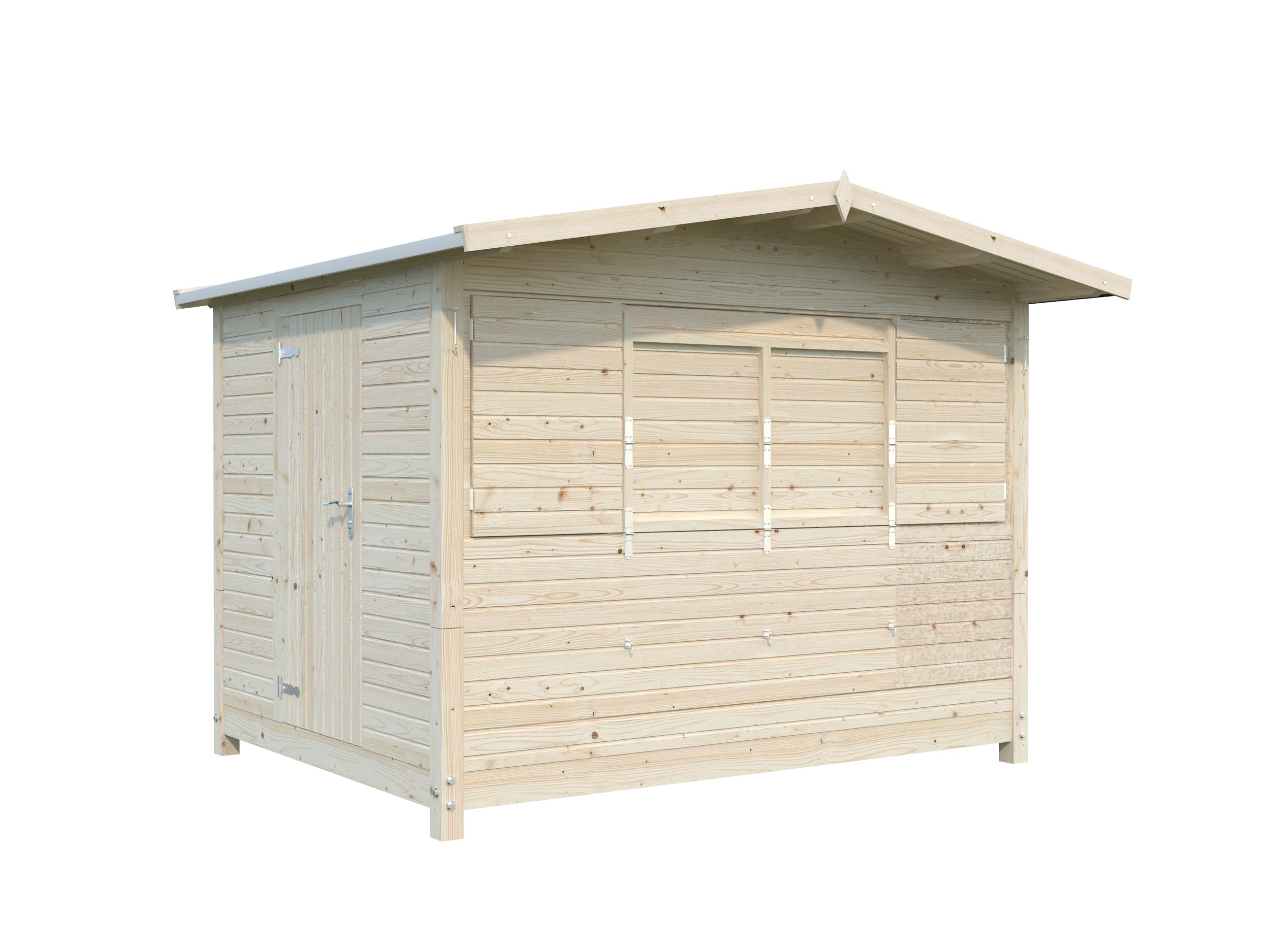 Marian 6.2m2 (2.98x2.28m | 16mm) Valmis seinaelementidest kokkuvolditav kiosk