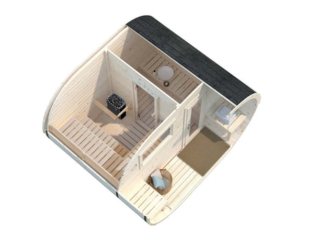 Anette 3+1.5m2 (3.28x2.7m | 42mm) Ovaalsaun
