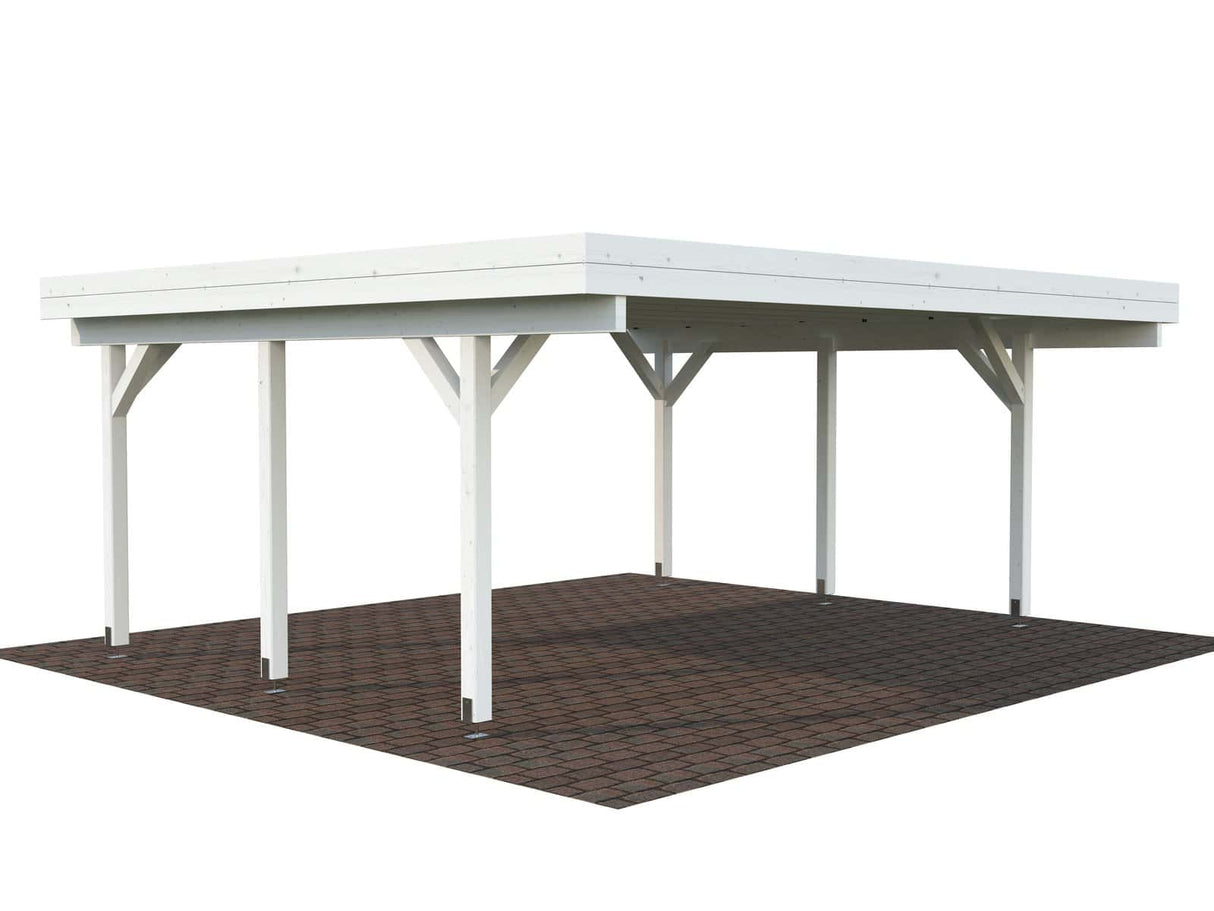 Karl 20.6m2 (5.55x3.72m) Lamekatusega kahekohaline autovarjualune