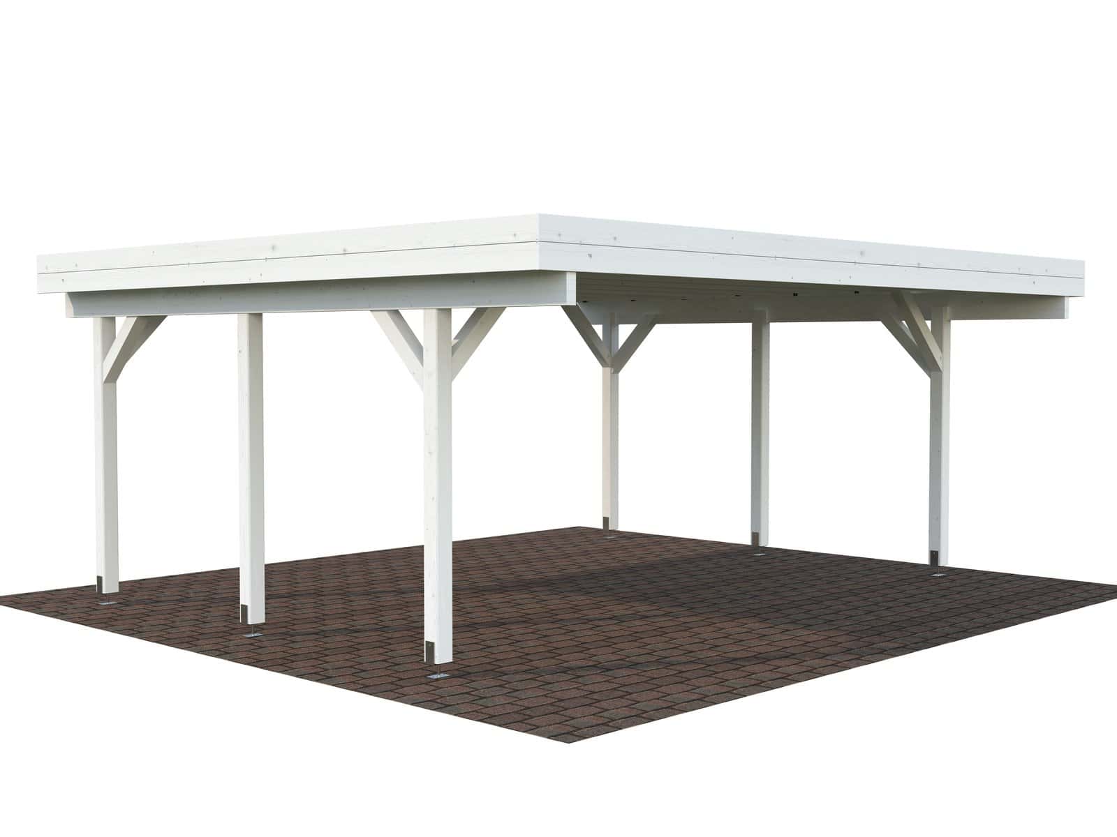 Karl 20.6m2 (5.55x3.72m) Lamekatusega kahekohaline autovarjualune
