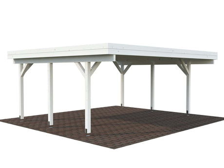 Karl 20.6m2 (5.55x3.72m) Lamekatusega kahekohaline autovarjualune