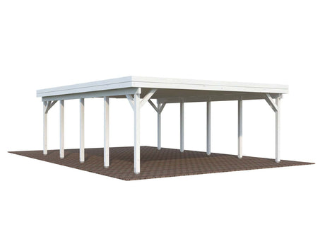 Karl 40.6m2 (5.55x7.32m) Lamekatusega kahekohaline autovarjualune