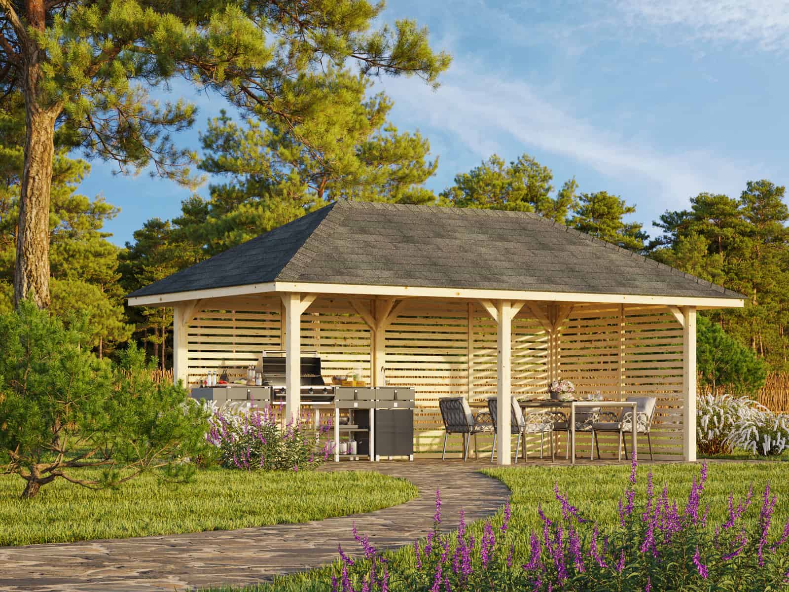 Bianca 16.6m2 Set 109 (5.88x3m) Võreseintega paviljon