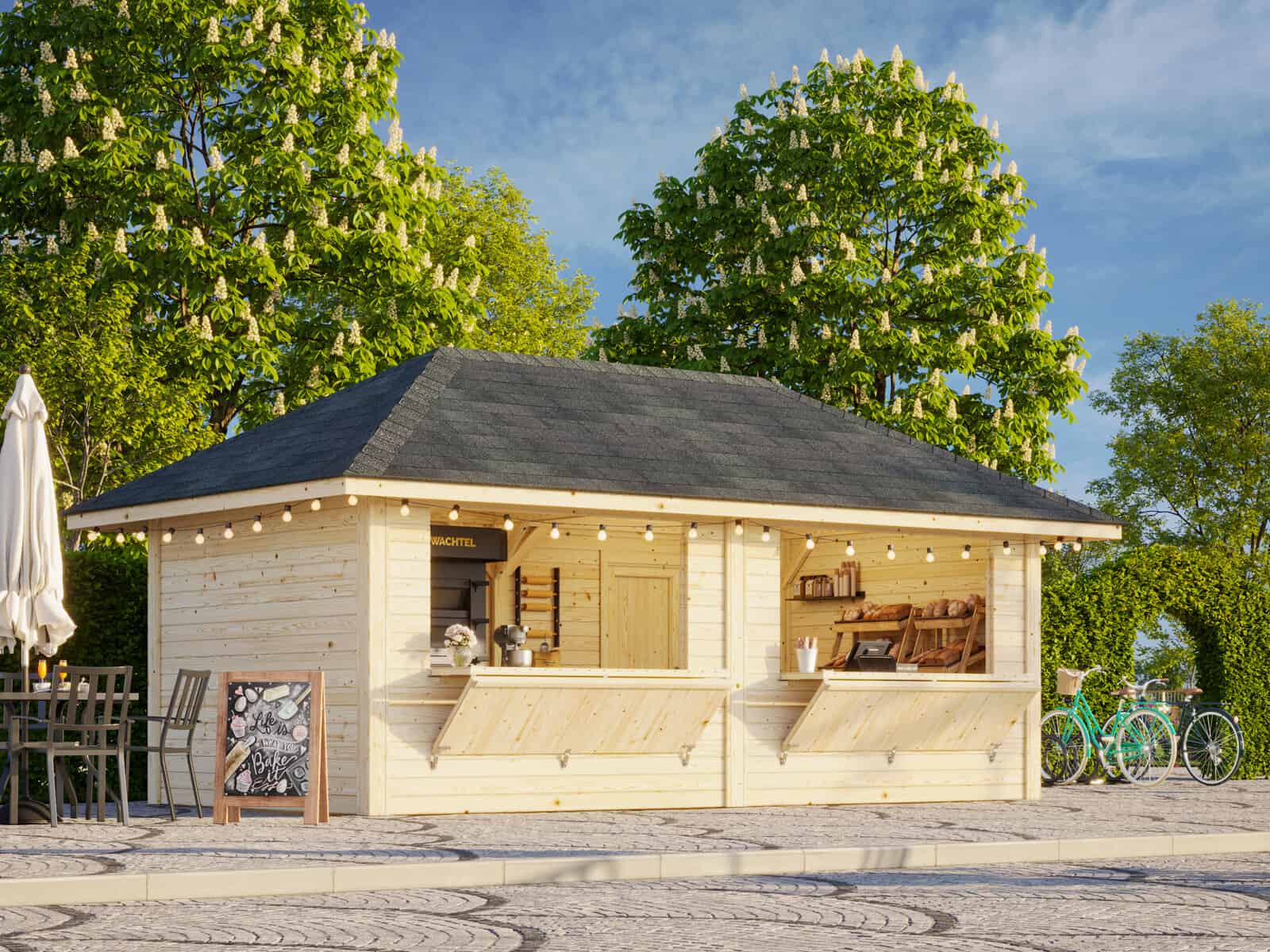 Bianca 16.6m2 Set 111 (5.88x3m) Kahe luugiga suur kiosk