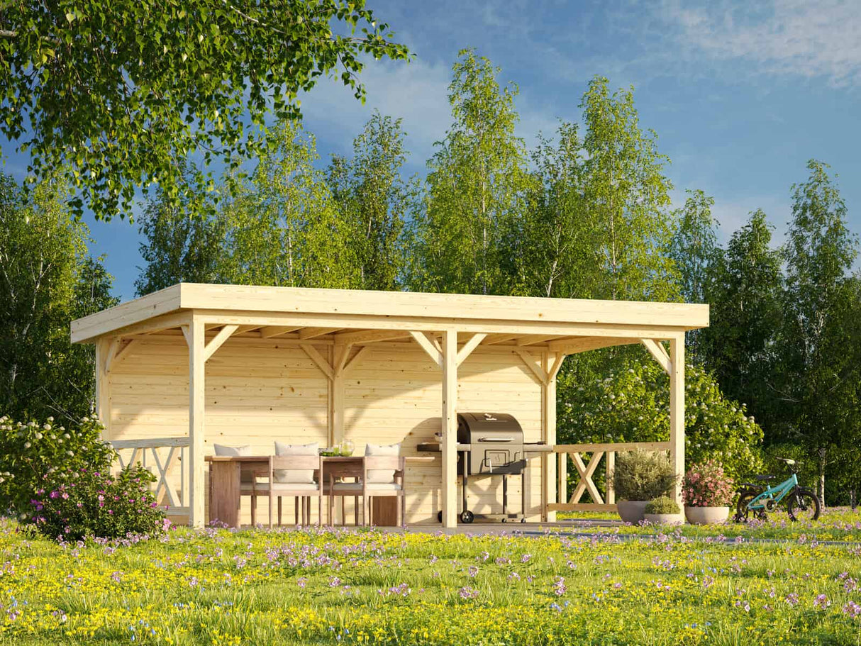 Lenna 16.6m2 Set 308 (5.88x3m) Lamekatusega suur väliköök