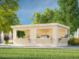 Lenna 16.6m2 Set 312 (5.88x3m) Lamekatuse ja nelja luugiga kiosk