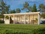 Lenna 24.9m2 Set 419/719 (8.76x3m) Lamekatuse ja kolme lükanduksega suur paviljon baarinurgaga
