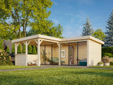 Lenna 24.9m2 Set 422/722 (5.88x5.88m) L-kujuline lamekatusega kahe lükanduksega paviljon