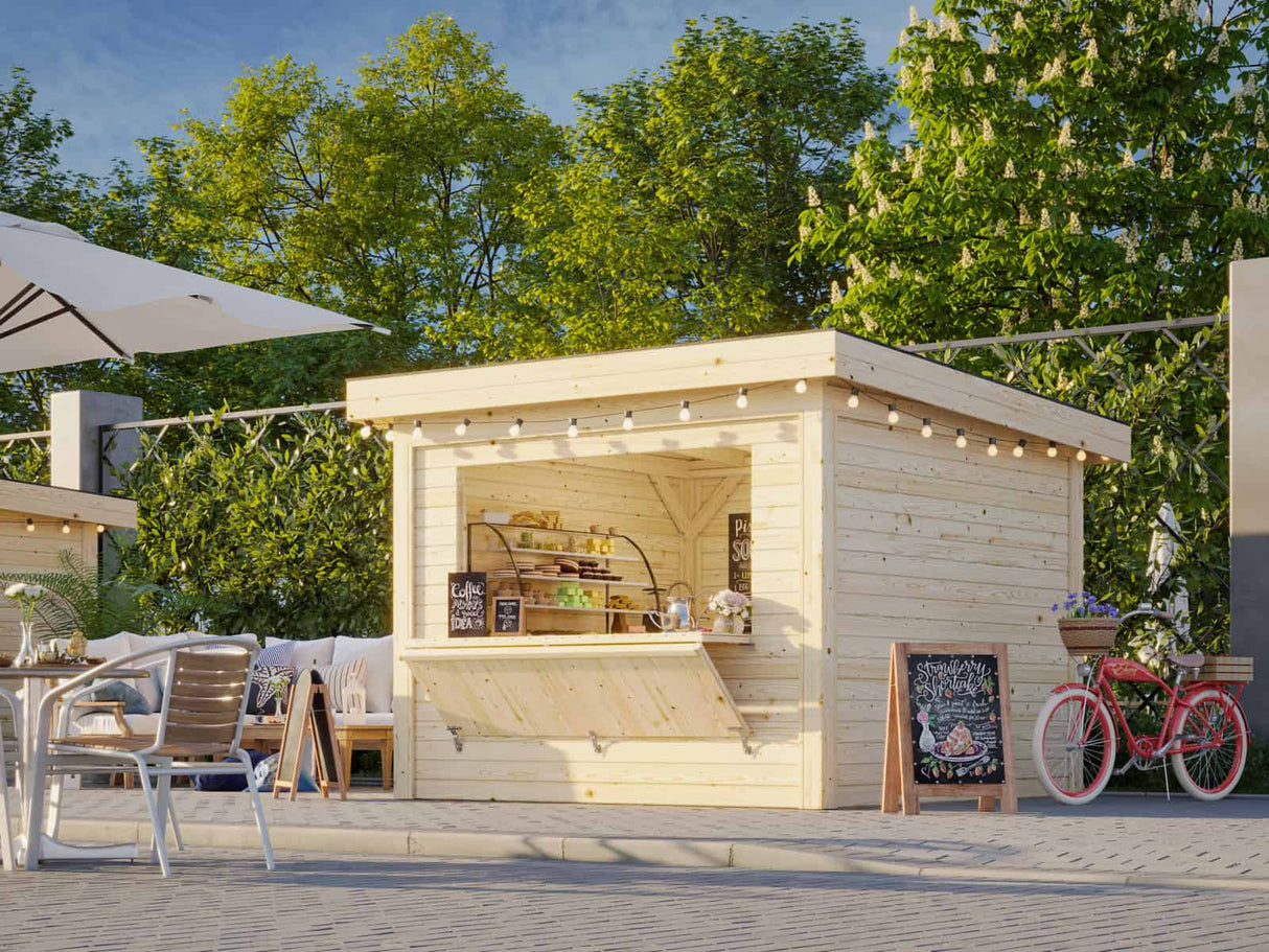 Lenna 8.3m2 Set 304 (3x3m) Lamekatusega kiosk