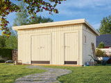 Kalle 13.5m2 (4.52x3.3m | 18mm) Valmis seinaelementidest kaheruumiline kaldkatusega aiakuur