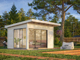 Andrea 11.2m2 (3.9x3m | 44mm) Lükanduste ja modernse nurgalahendusega aiamaja