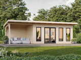 Aurelia 15,2 + 7,9 m² (8,3x3 m | 44 mm) Ruumikas modernne aiamaja katusealusega