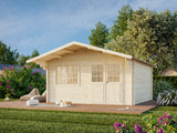 Britta 17.5m2 (4.26x4.26m | 40mm) Mägimajakese stiilis freespruss-aiamaja